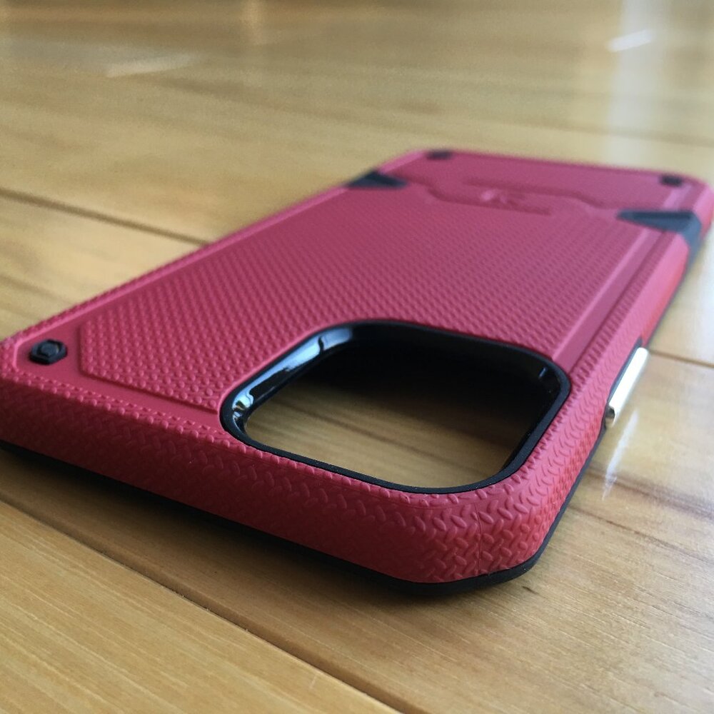 Apple iPhone 12 or Apple iPhone 12 Pro Case Textured Precision Cut Rose Red New